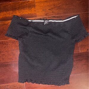 Black Off-Shoulder Top